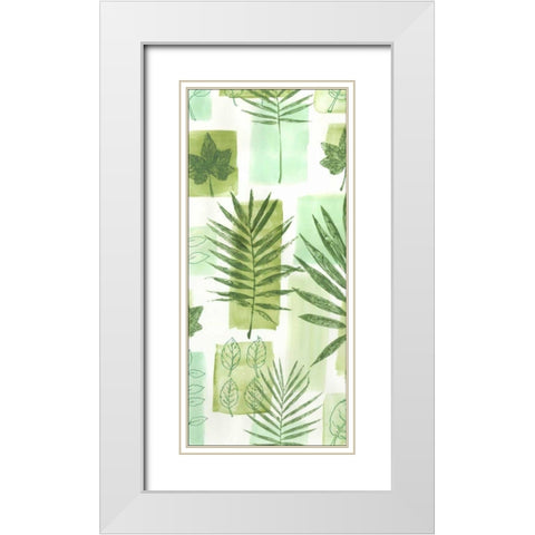 Leaf Impressions V White Modern Wood Framed Art Print with Double Matting by Vision Studio