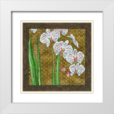 Exotic Garden II White Modern Wood Framed Art Print with Double Matting by Zarris, Chariklia