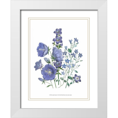 Loudon Florals II White Modern Wood Framed Art Print with Double Matting by Loudon, Jane