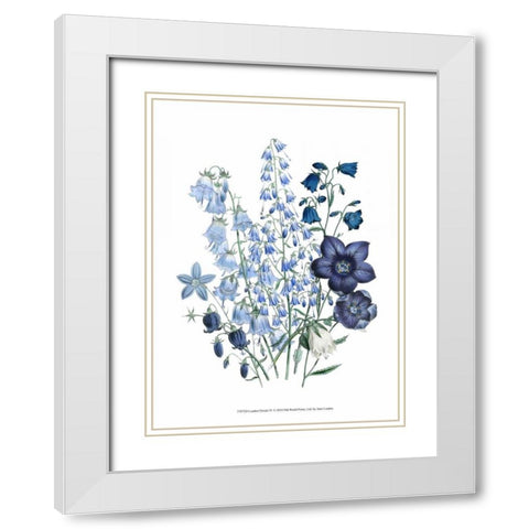 Loudon Florals IV White Modern Wood Framed Art Print with Double Matting by Loudon, Jane
