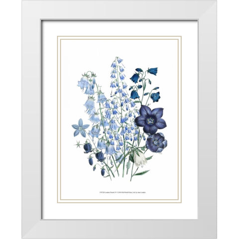Loudon Florals IV White Modern Wood Framed Art Print with Double Matting by Loudon, Jane