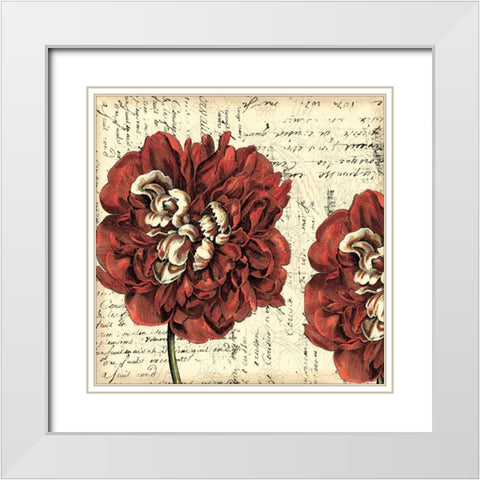 Printed Vintage Composition I White Modern Wood Framed Art Print with Double Matting by Vision Studio