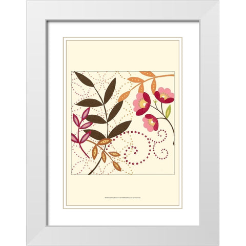 Small Berry Blossom I White Modern Wood Framed Art Print with Double Matting by Vision Studio