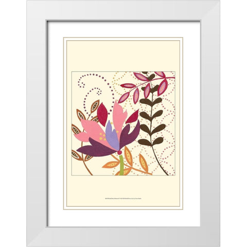 Small Berry Blossom II  White Modern Wood Framed Art Print with Double Matting by Vision Studio