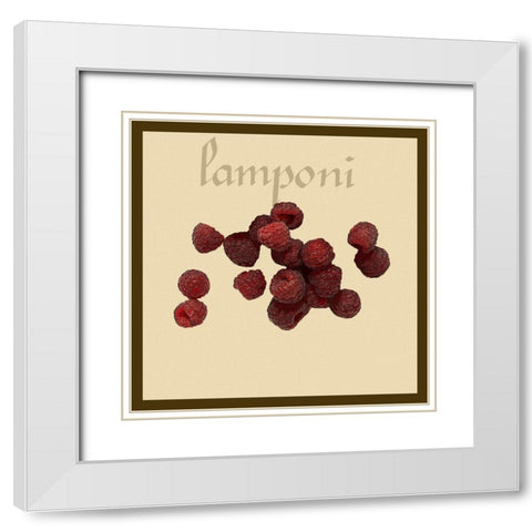 Italian Fruit III White Modern Wood Framed Art Print with Double Matting by Vision Studio