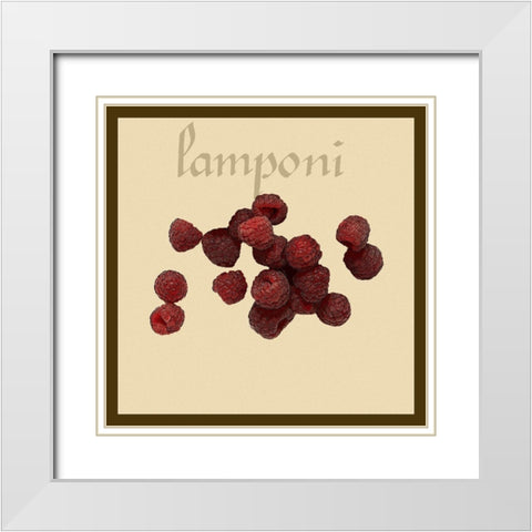 Italian Fruit III White Modern Wood Framed Art Print with Double Matting by Vision Studio