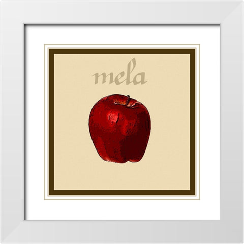 Italian Fruit VIII White Modern Wood Framed Art Print with Double Matting by Vision Studio