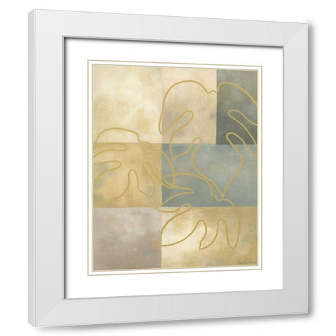 Arbor Leaves I White Modern Wood Framed Art Print with Double Matting by Zarris, Chariklia