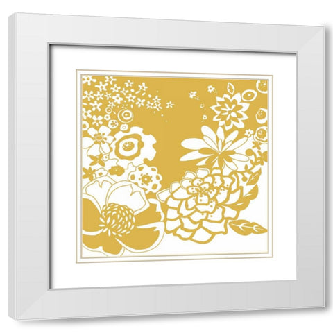 Vibrant Tokyo Garden II White Modern Wood Framed Art Print with Double Matting by Zarris, Chariklia