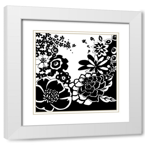 Tokyo Garden I White Modern Wood Framed Art Print with Double Matting by Zarris, Chariklia