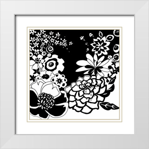 Tokyo Garden II White Modern Wood Framed Art Print with Double Matting by Zarris, Chariklia