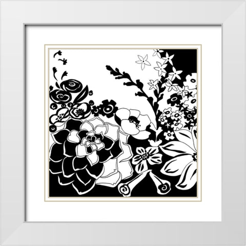 Tokyo Garden III White Modern Wood Framed Art Print with Double Matting by Zarris, Chariklia