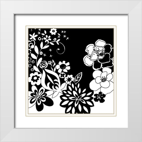 Tokyo Garden VI White Modern Wood Framed Art Print with Double Matting by Zarris, Chariklia