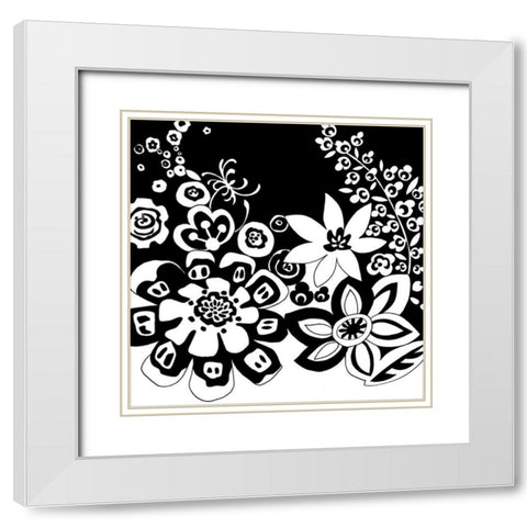 Tokyo Garden VIII White Modern Wood Framed Art Print with Double Matting by Zarris, Chariklia