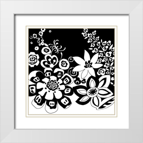 Tokyo Garden VIII White Modern Wood Framed Art Print with Double Matting by Zarris, Chariklia