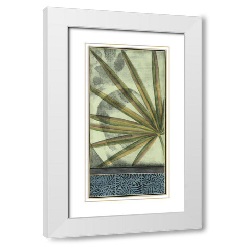 Small Sophisticated Palm I White Modern Wood Framed Art Print with Double Matting by Goldberger, Jennifer