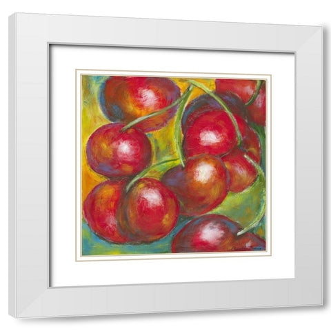 Abstract Fruits III White Modern Wood Framed Art Print with Double Matting by Zarris, Chariklia