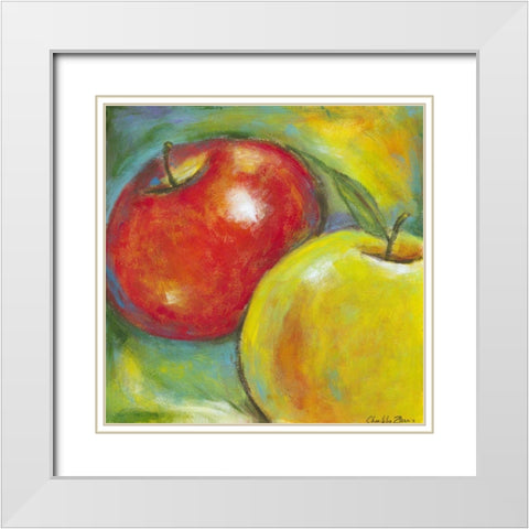 Abstract Fruits IV White Modern Wood Framed Art Print with Double Matting by Zarris, Chariklia