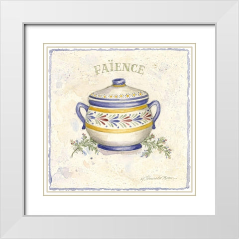 French Pottery I White Modern Wood Framed Art Print with Double Matting by Pallan, Nancy S.