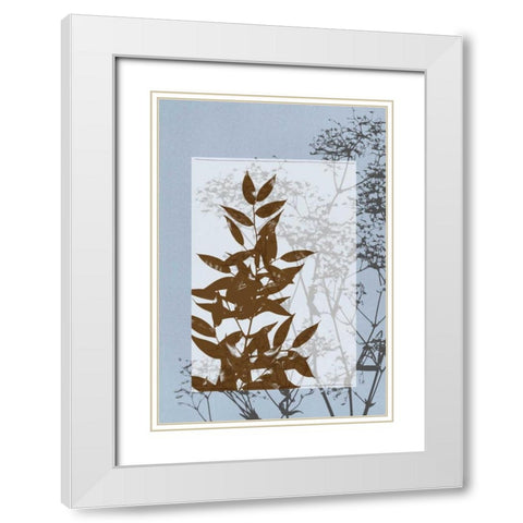 Small Translucent Wildflowers V White Modern Wood Framed Art Print with Double Matting by Goldberger, Jennifer