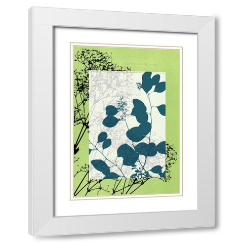 Small Translucent Wildflowers VIII White Modern Wood Framed Art Print with Double Matting by Goldberger, Jennifer