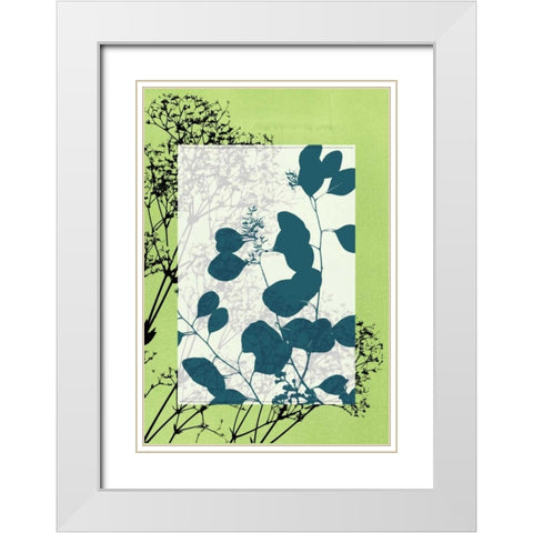 Small Translucent Wildflowers VIII White Modern Wood Framed Art Print with Double Matting by Goldberger, Jennifer