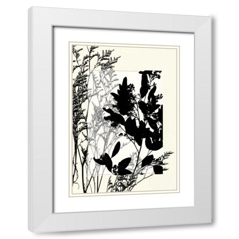 Small Translucent Wildflowers X White Modern Wood Framed Art Print with Double Matting by Goldberger, Jennifer