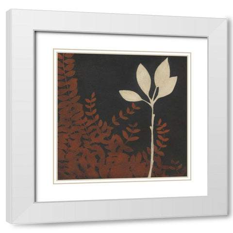 Small Garden Cameo I White Modern Wood Framed Art Print with Double Matting by Vess, June Erica