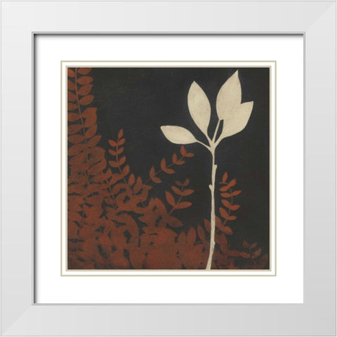 Small Garden Cameo I White Modern Wood Framed Art Print with Double Matting by Vess, June Erica