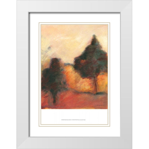 Printed Sonoma Hills II White Modern Wood Framed Art Print with Double Matting by Taylor, Kris