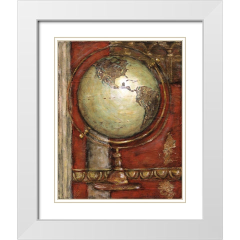 Journeys Beginning I White Modern Wood Framed Art Print with Double Matting by Zarris, Chariklia