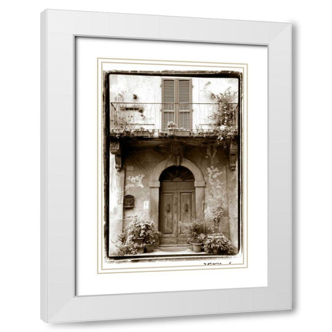 Graceful Welcome White Modern Wood Framed Art Print with Double Matting by DeNardo, Laura