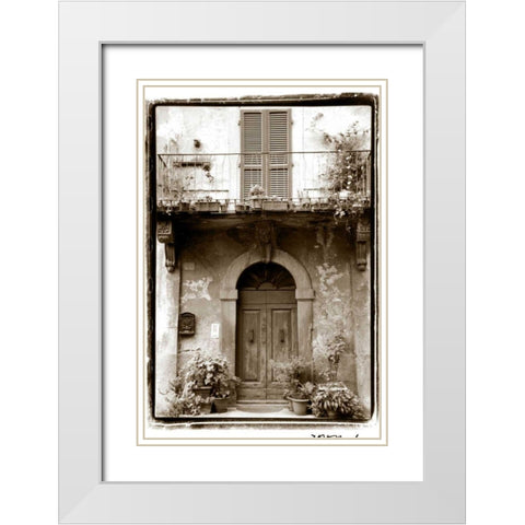 Graceful Welcome White Modern Wood Framed Art Print with Double Matting by DeNardo, Laura