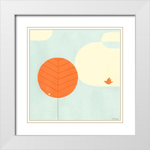 Citrus Grove I White Modern Wood Framed Art Print with Double Matting by Vess, June Erica