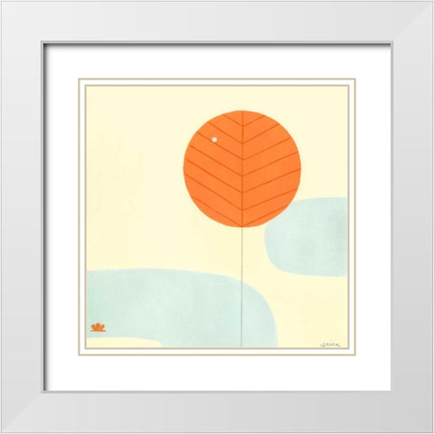 Citrus Grove III White Modern Wood Framed Art Print with Double Matting by Vess, June Erica
