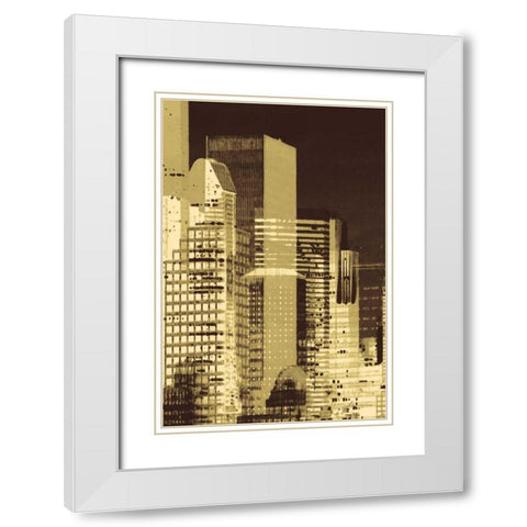 Nightline I White Modern Wood Framed Art Print with Double Matting by Burghardt, James