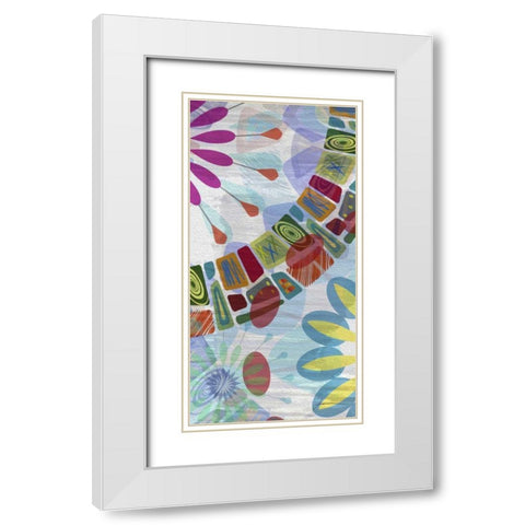 Midway Panels I White Modern Wood Framed Art Print with Double Matting by Burghardt, James