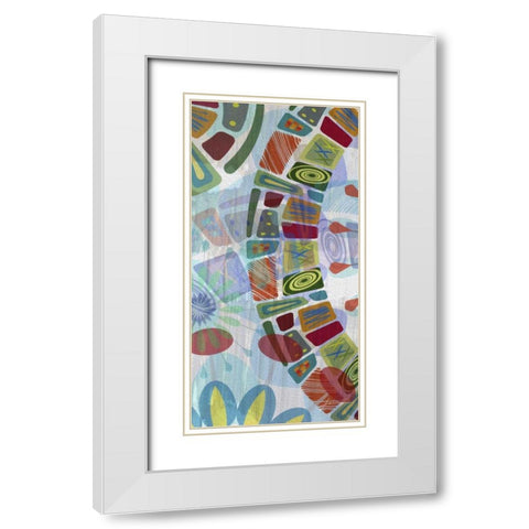Midway Panels III White Modern Wood Framed Art Print with Double Matting by Burghardt, James