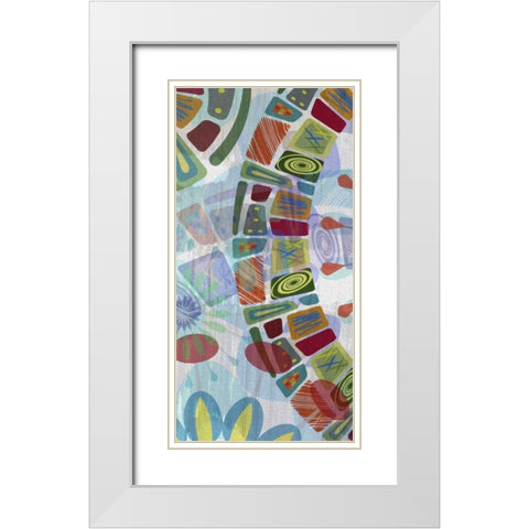Midway Panels III White Modern Wood Framed Art Print with Double Matting by Burghardt, James