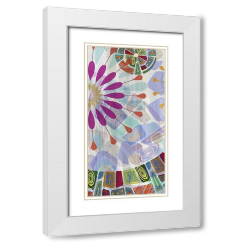 Midway Panels IV White Modern Wood Framed Art Print with Double Matting by Burghardt, James