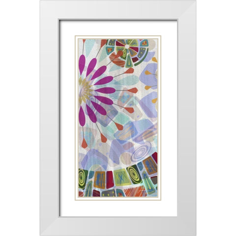 Midway Panels IV White Modern Wood Framed Art Print with Double Matting by Burghardt, James