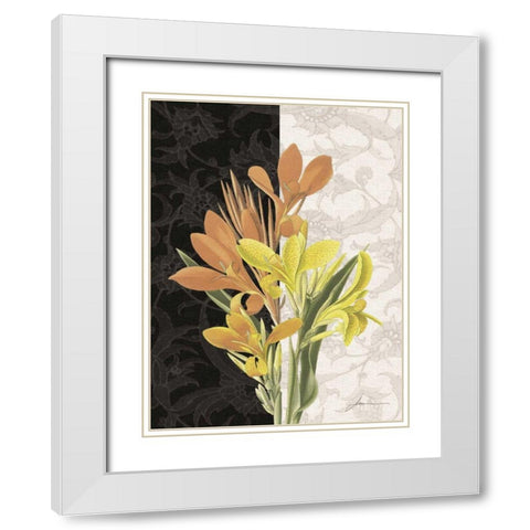 Centerpiece I White Modern Wood Framed Art Print with Double Matting by Burghardt, James
