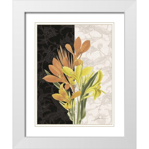 Centerpiece I White Modern Wood Framed Art Print with Double Matting by Burghardt, James