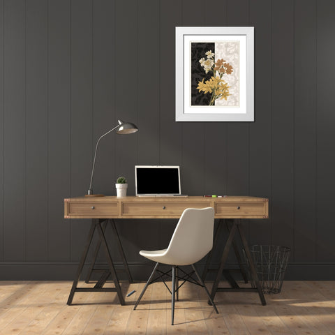 Centerpiece III White Modern Wood Framed Art Print with Double Matting by Burghardt, James