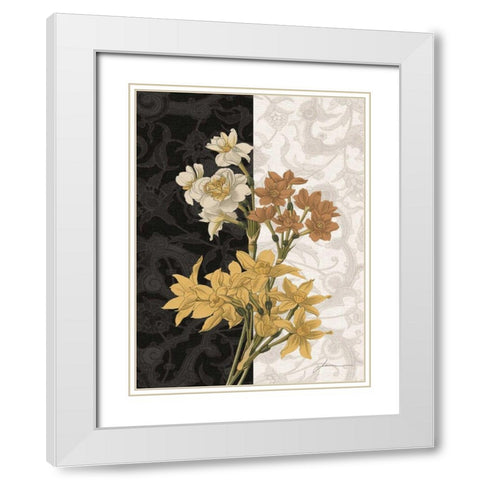 Centerpiece III White Modern Wood Framed Art Print with Double Matting by Burghardt, James
