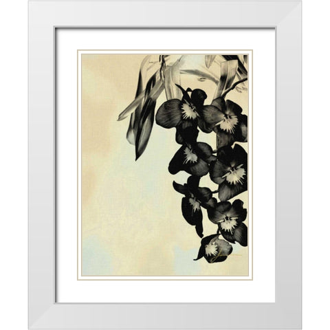 Orchid Blush Panels II White Modern Wood Framed Art Print with Double Matting by Burghardt, James