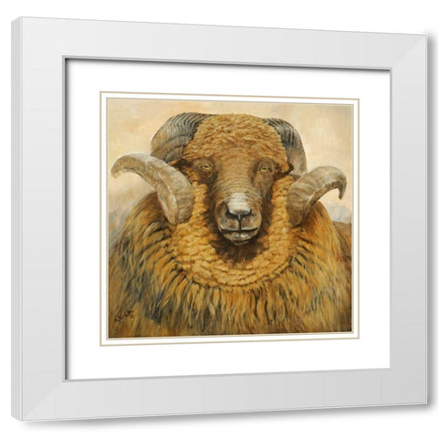 Pharaoh White Modern Wood Framed Art Print with Double Matting by Winkler, Kathy