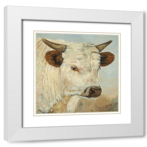 What a Wonderful World White Modern Wood Framed Art Print with Double Matting by Winkler, Kathy