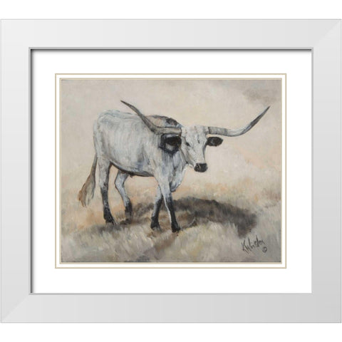 Step in Time White Modern Wood Framed Art Print with Double Matting by Winkler, Kathy