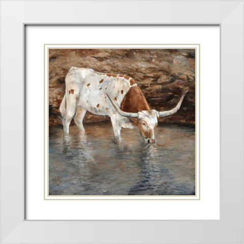 All by Myself White Modern Wood Framed Art Print with Double Matting by Winkler, Kathy